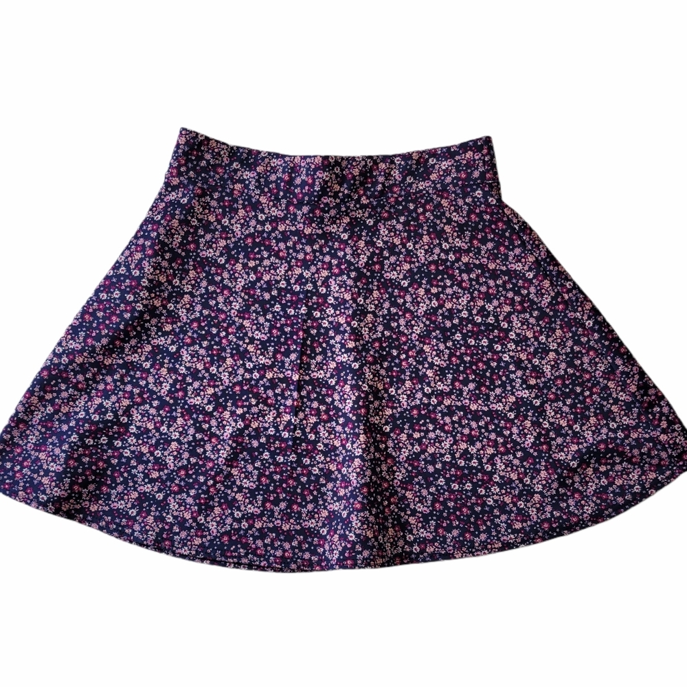 Charlotte Russe Floral Skater Skirt Sz M